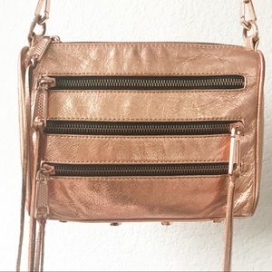 RARE Rebecca Minkoff Rose Gold Crossbody Purse